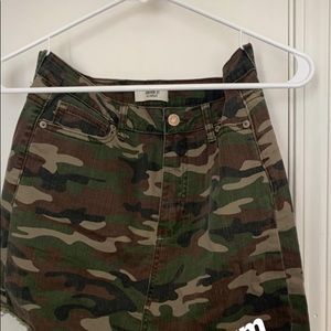Denim camo skirt